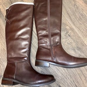 Vince Camuto leather knee high riding boots 8.5